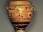 Pripoved zapisana z geometrijskimi vzorci, stara grška umetnost
